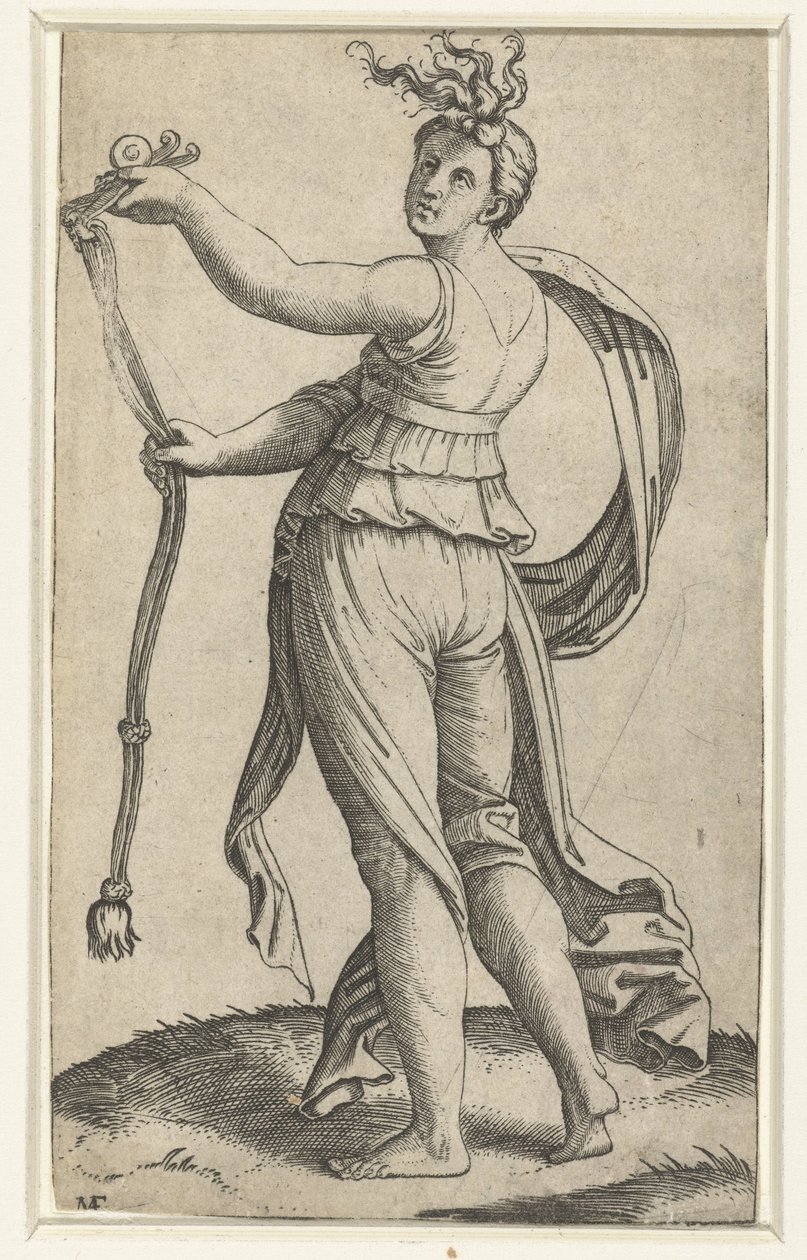 Nő lókantárral, mint a mértékletesség megszemélyesítése (Temperantia) alkotó: Marcantonio Raimondi