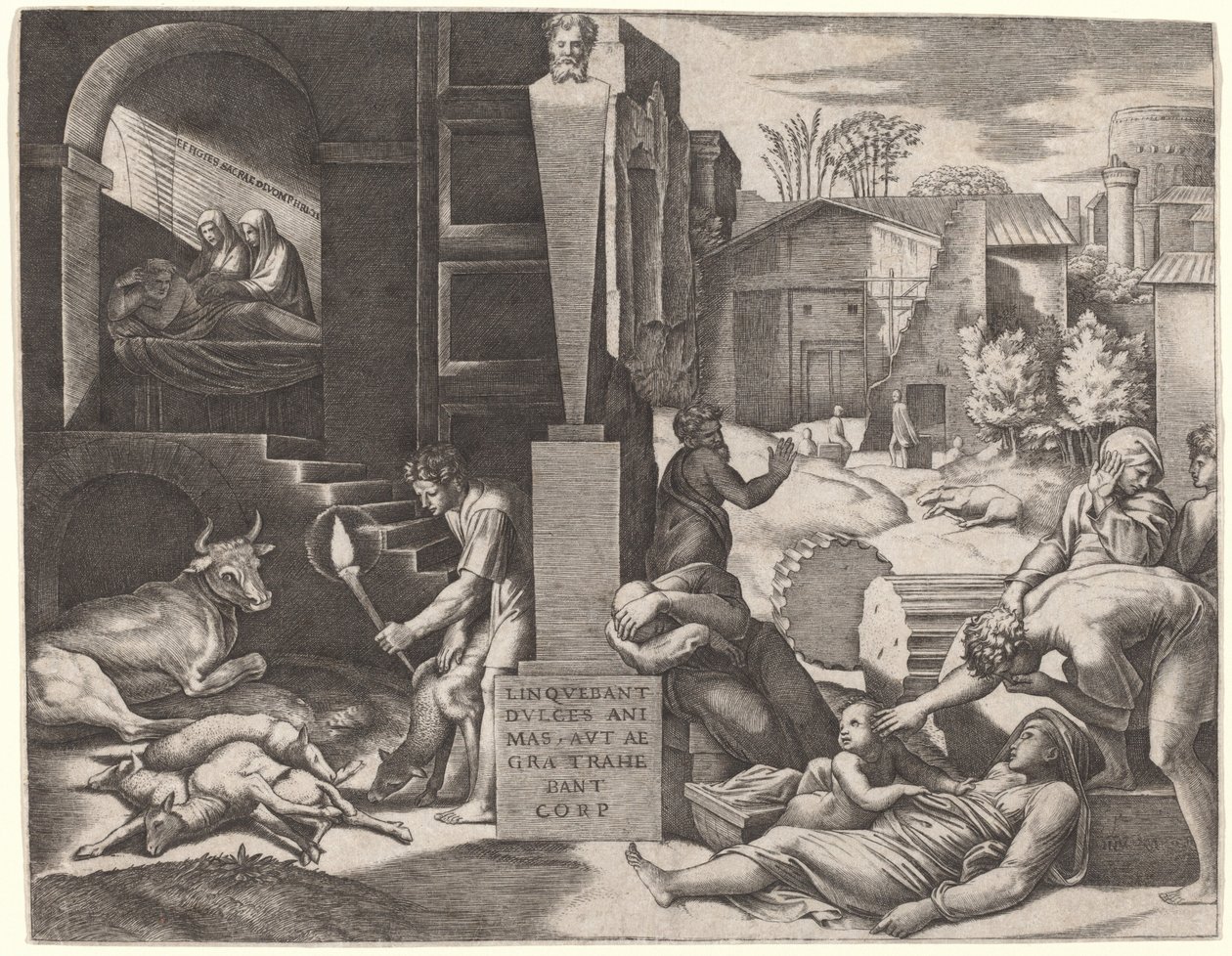 Il Morbetto (A pestis) alkotó: Marcantonio Raimondi after Raphael