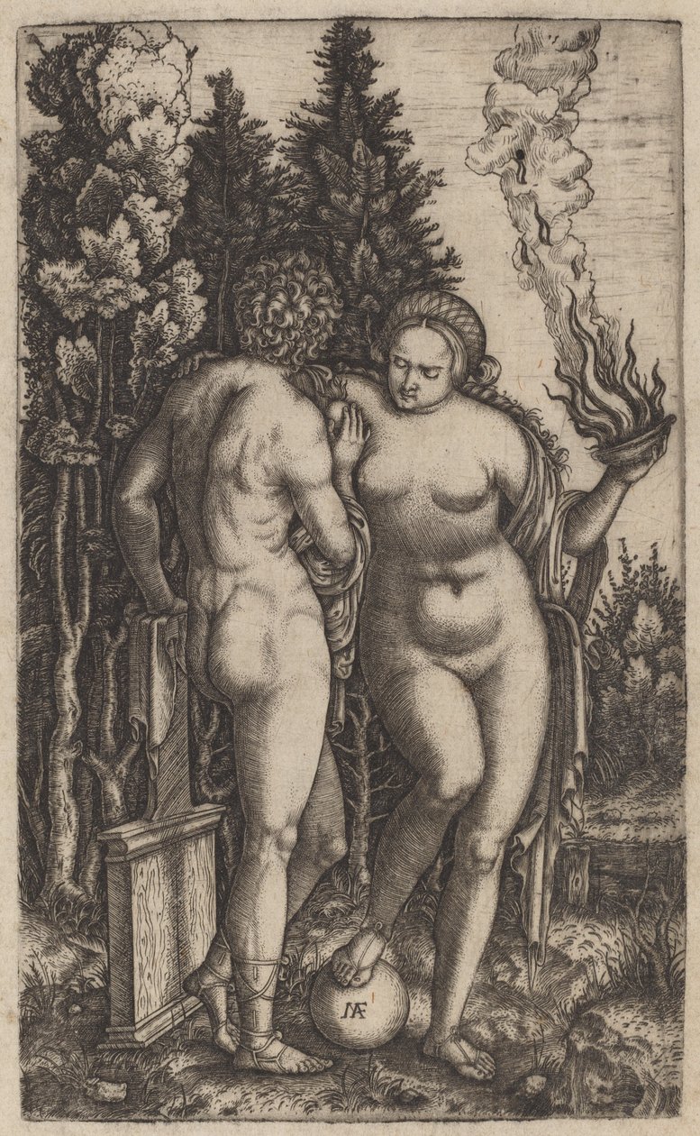 Férfi és nő egy labdával alkotó: Marcantonio Raimondi possibly after Francesco Francia