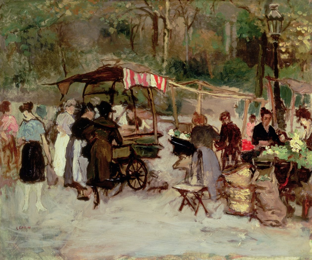 Virágpiac, 1924 alkotó: Marcel Leprin