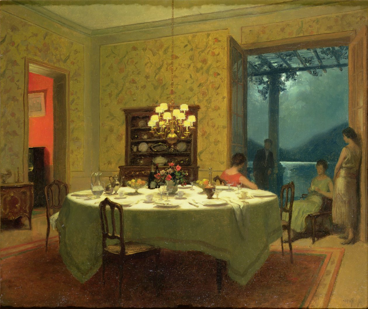 Belső tea asztallal alkotó: Marcel Rieder