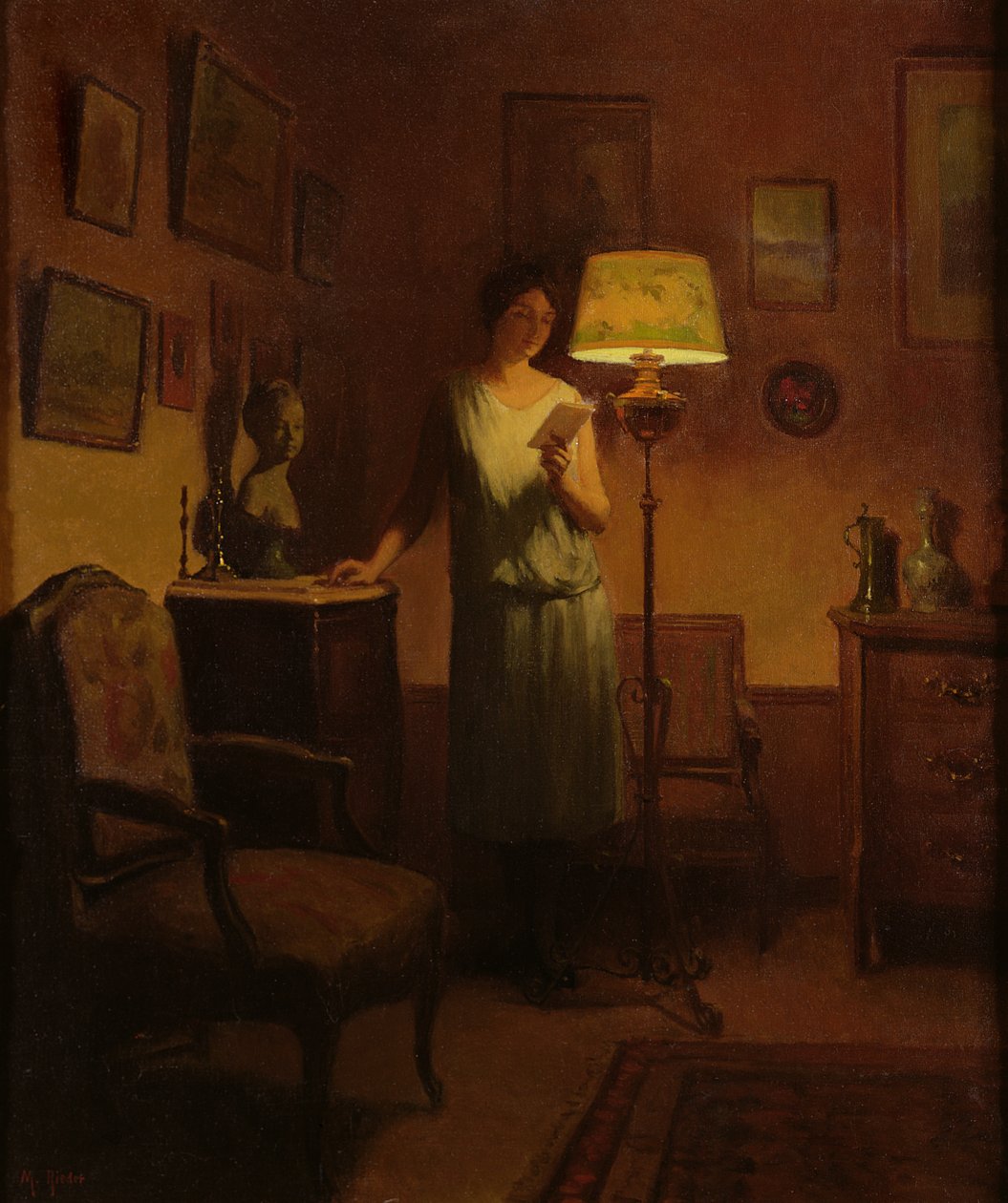 Hölgy egy belső térben alkotó: Marcel Rieder