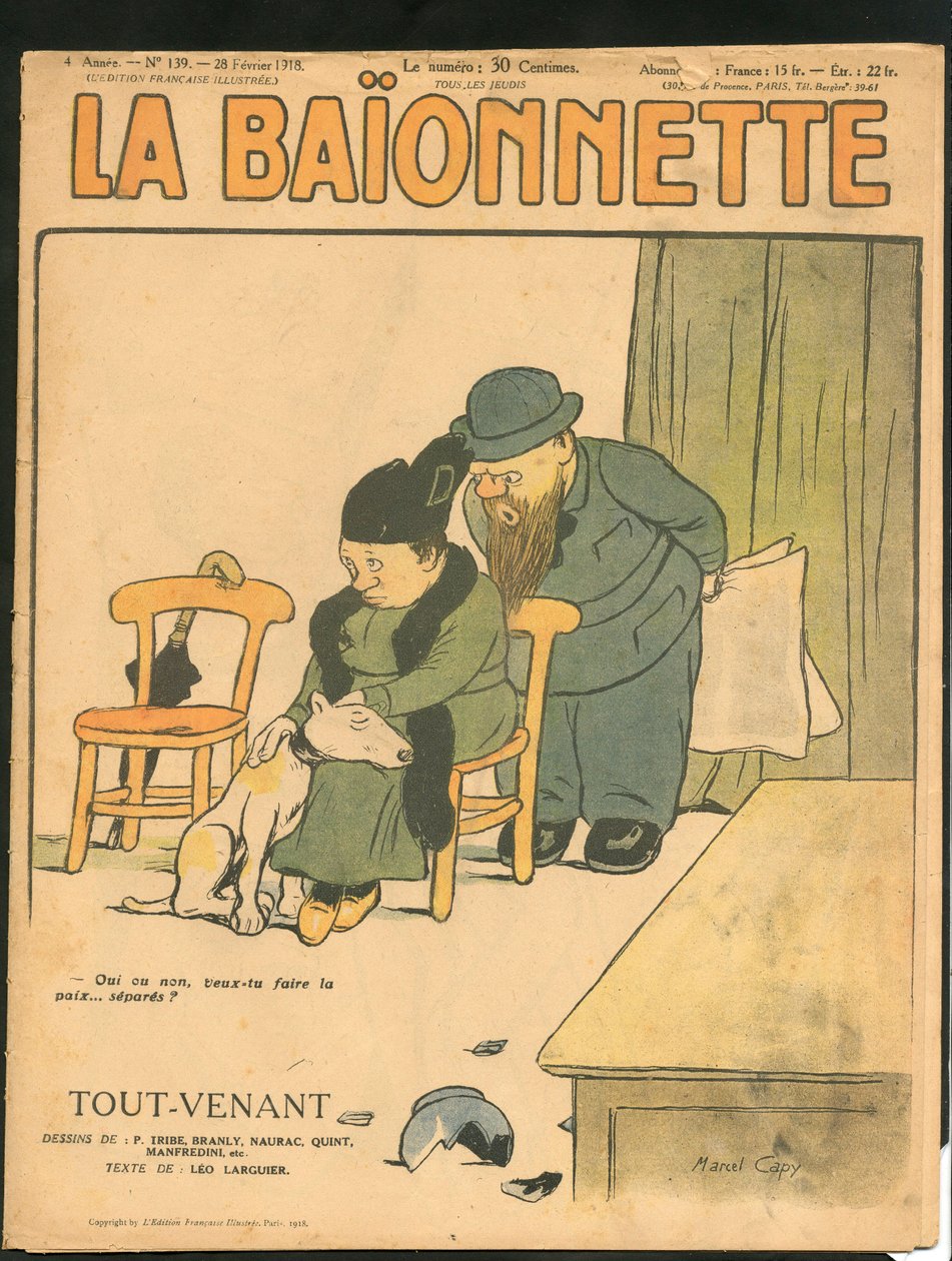 A „” La Baionnette”, Satiric en Colors borítója alkotó: Marcel Amable O.L. Capy