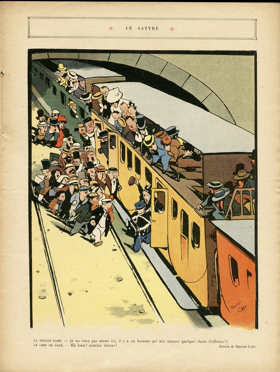Illusztráció Marcel Capyról (1865-1941) Le Rire-ben, 2010.09.03 - A szatíra - Építészet Várostervezés, Vasút, Híd alkotó: Marcel Amable O.L. Capy