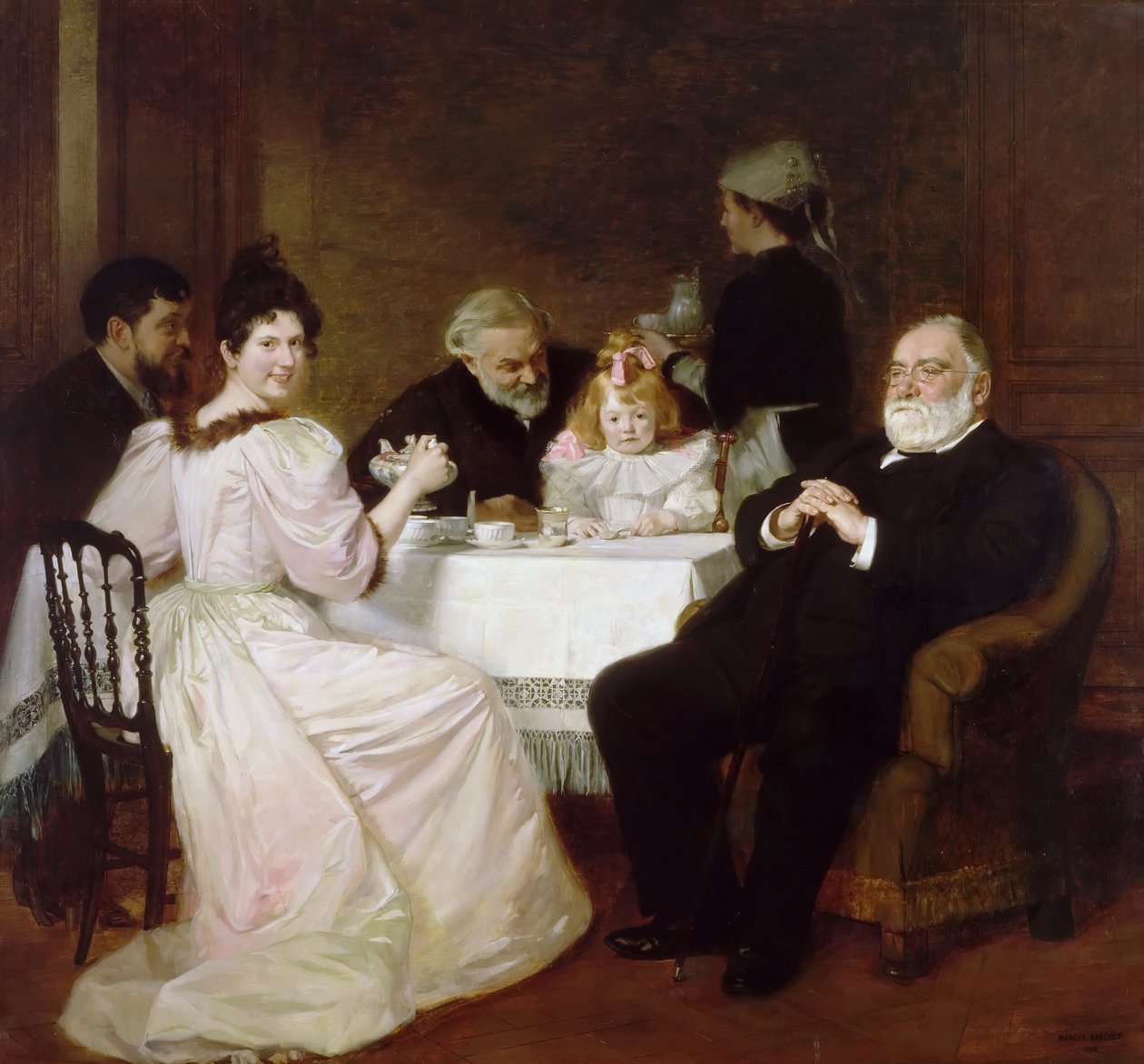 Családi összejövetel Madame Adolphe Brisson otthonában alkotó: Marcel Andre Baschet