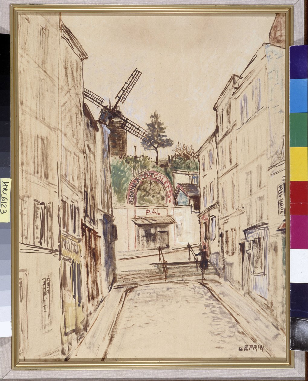 Le Moulin de la Galette: kilátás a híres Montmartre kabaréra. Olaj, vászon Marouflee, Marcel Leprin (1891-1933). Kötelező említés: Regards de Provence alapítványi kollekció, Marseille alkotó: Marcel Leprin