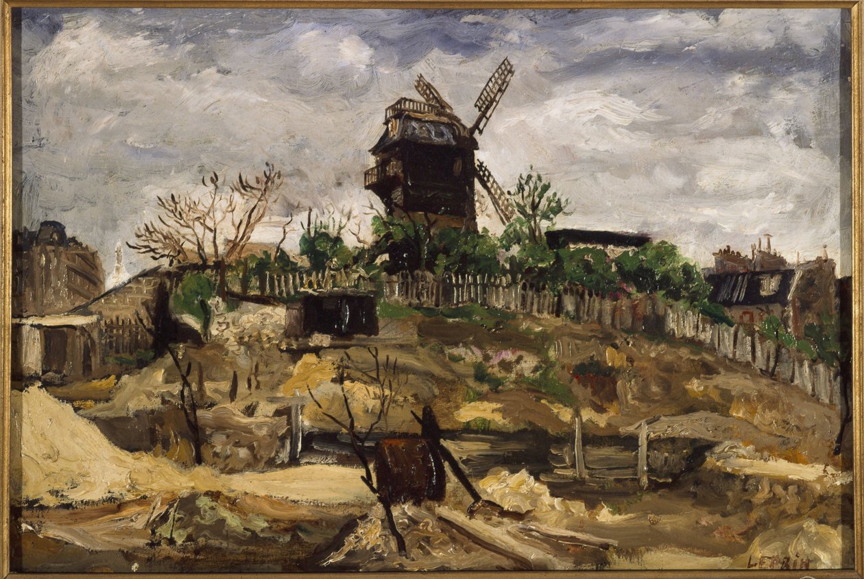A Moulin de la Galette, 1920 körül (olaj) alkotó: Marcel Leprin