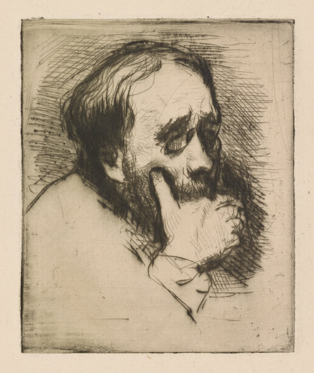 Edgar Degas háromnegyedes portréja alkotó: Marcellin Desboutin