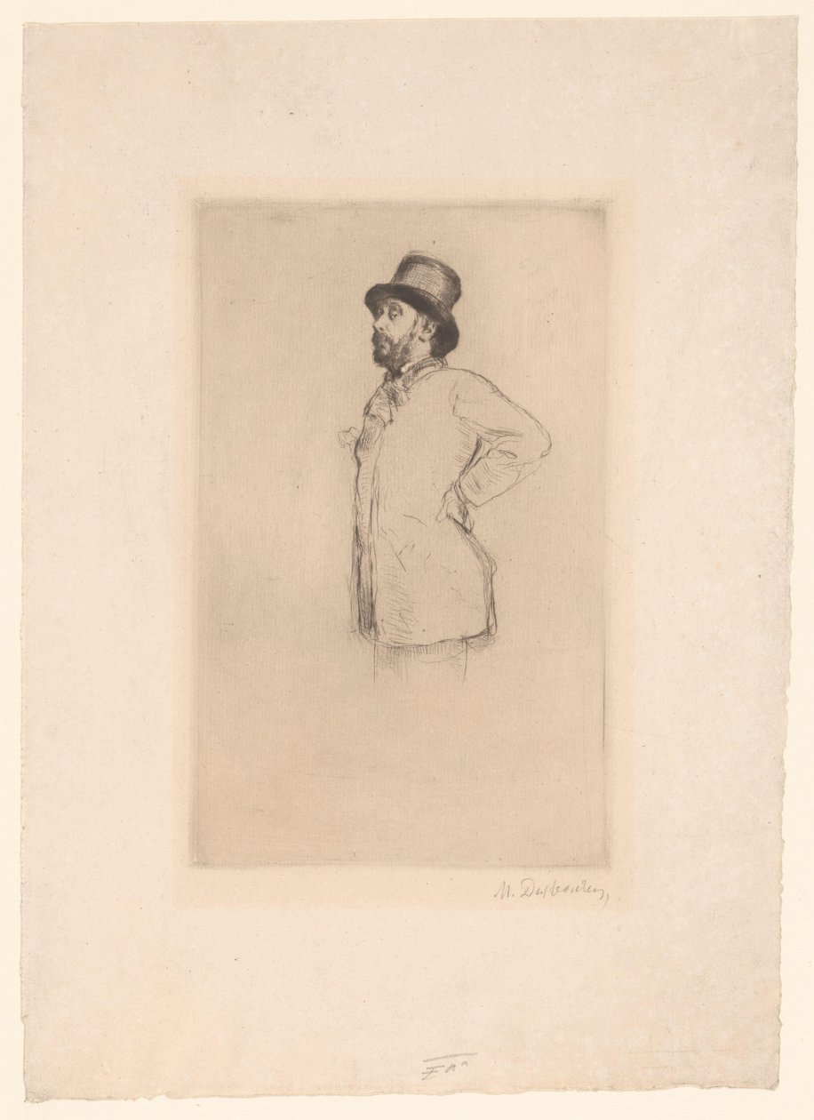 Edgar Degas portréja alkotó: Marcellin Gilbert Desboutin (signed by artist)