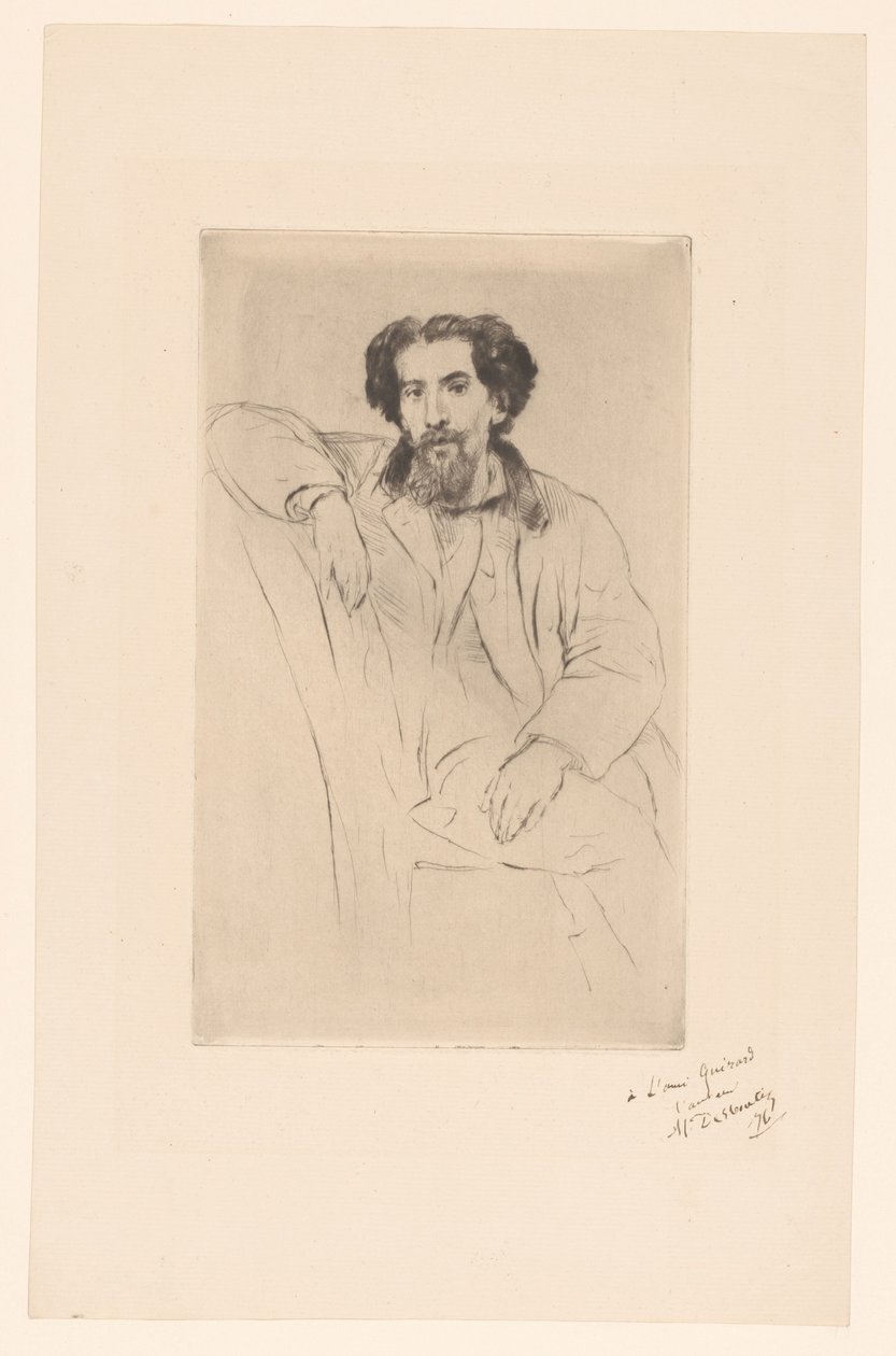 Henri Charles Guérard portréja alkotó: Marcellin Gilbert Desboutin (signed by artist)