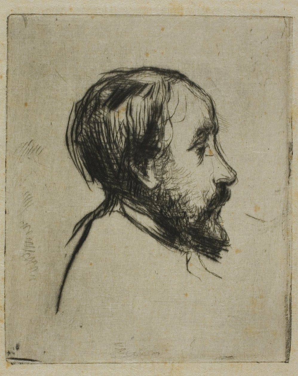 Degas profil portréja alkotó: Marcellin Gilbert Desboutin