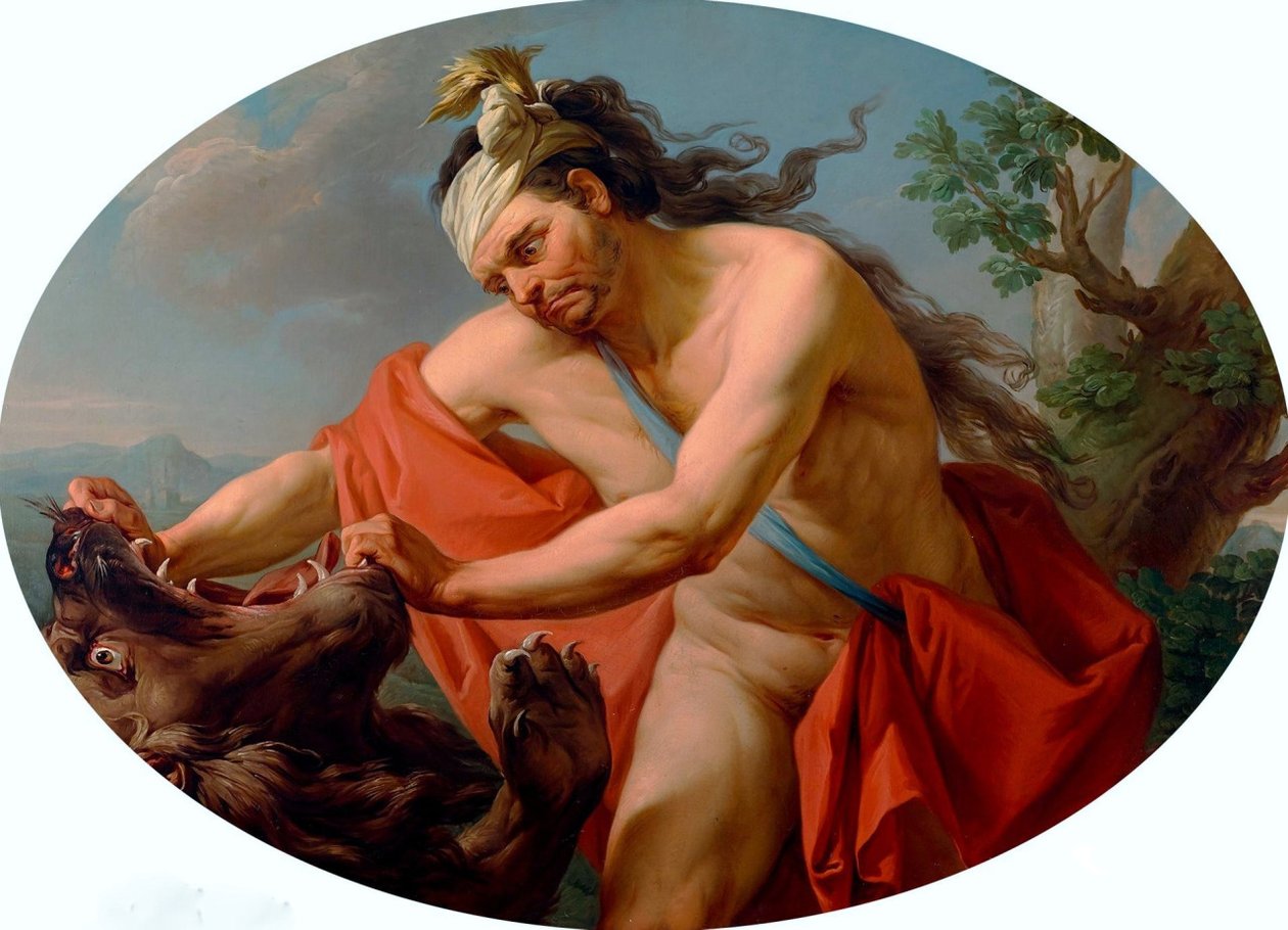Herkules és a Nemean Oroszlán alkotó: Marcello Bacciarelli