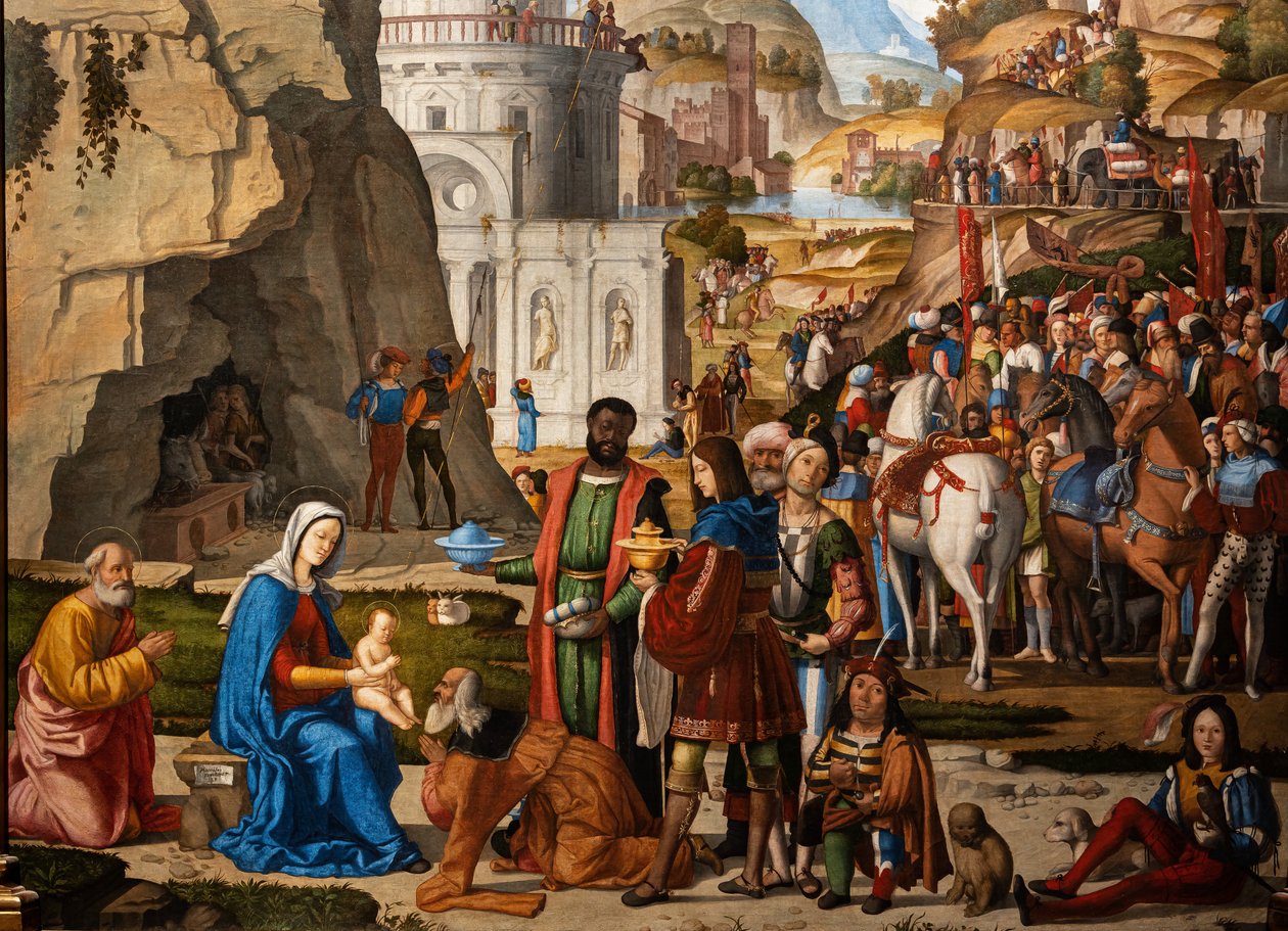 Bölcsek imádata, részlet alkotó: Marcello Fogolino