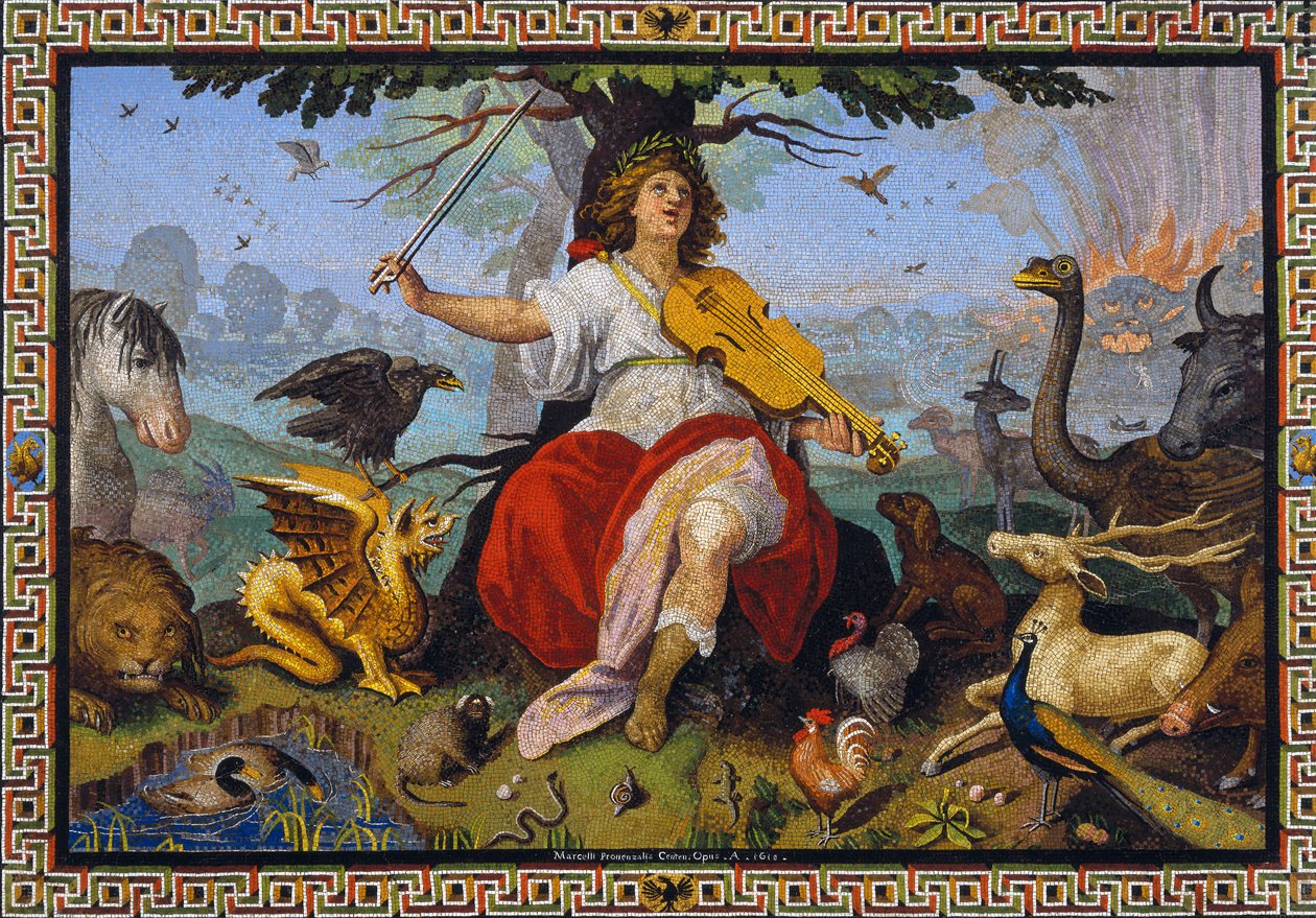 Marcello Provenzale (1577-1639) "Orpheus" mozaikja 1618 alkotó: Marcello Provenzale