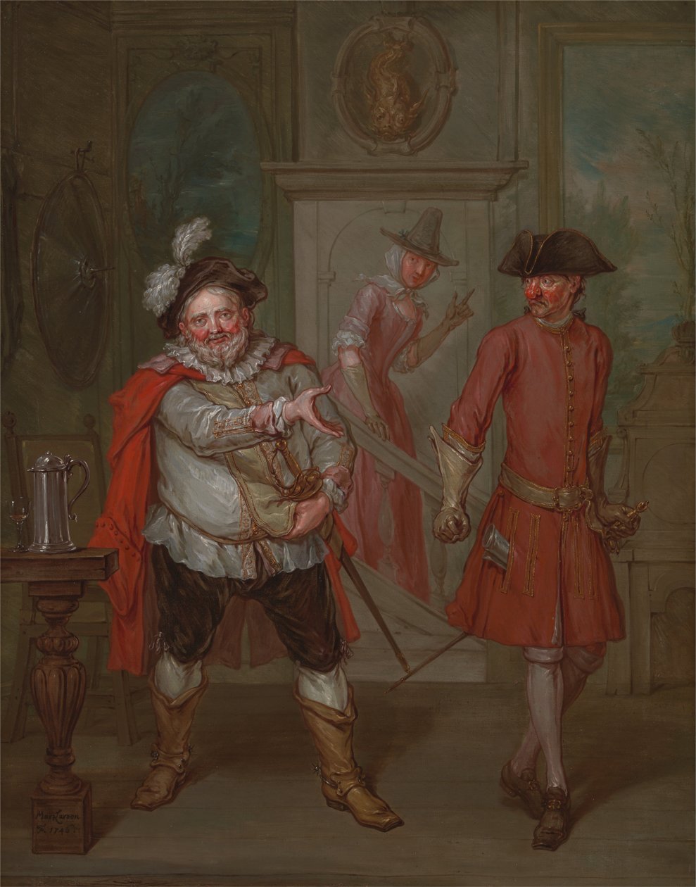 Jelenet Shakespeare IV. Henrik I. részéből alkotó: Marcellus Laroon the Younger