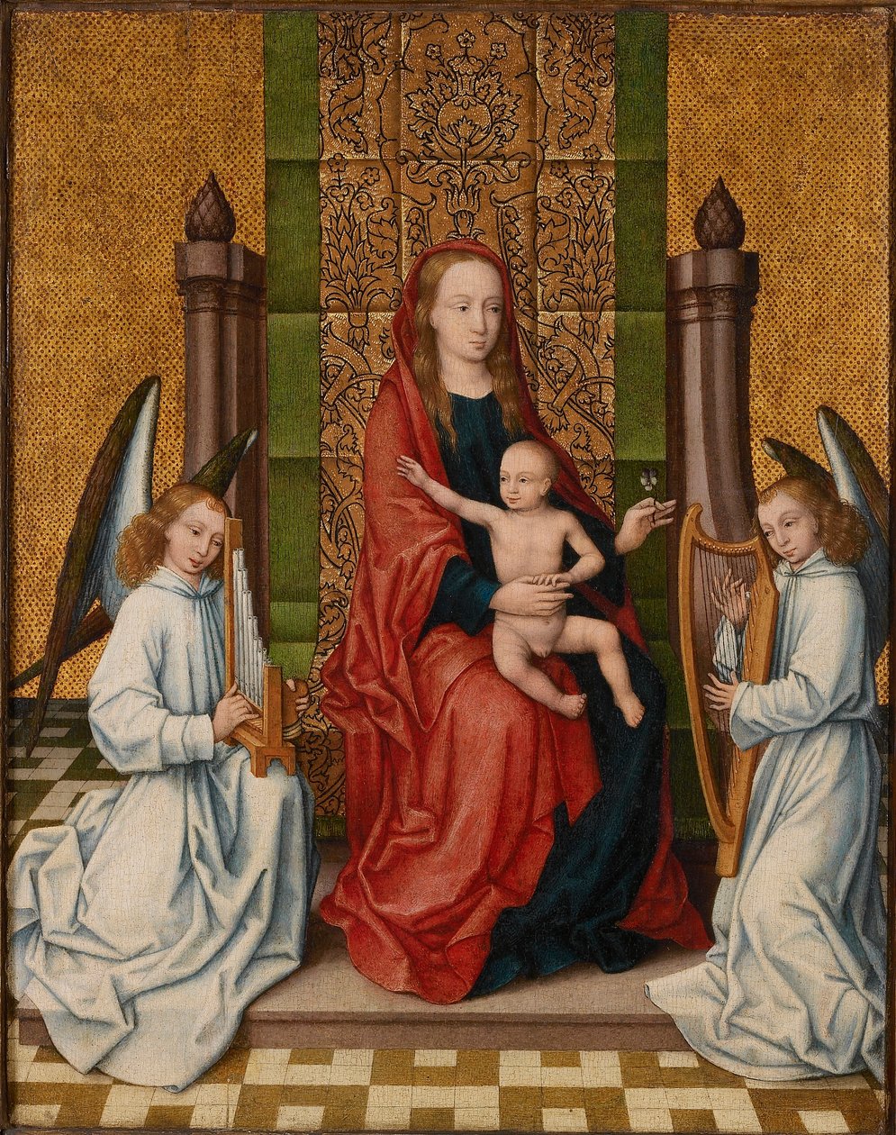 A Szűz és a trónon lévő gyermek, 1550 és 1560 között. alkotó: Marcellus Coffermans
