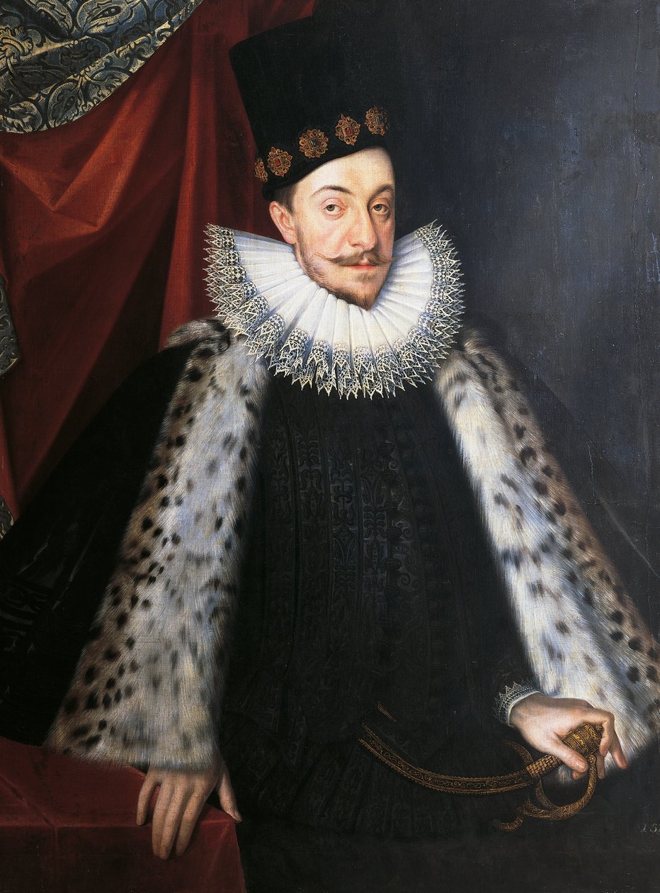 Vasa III Zsigmond svéd és lengyel király portréja, Martin Kober, festménye alkotó: Marcin Kober