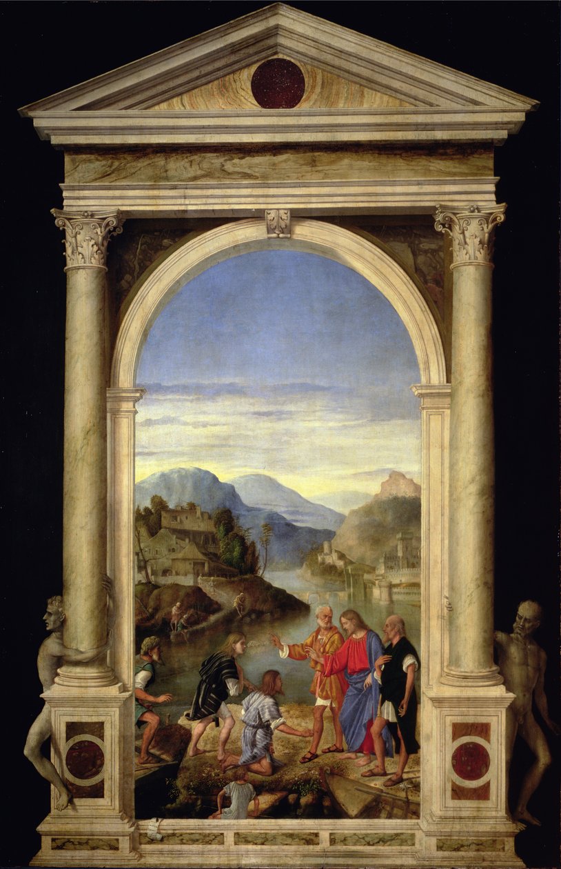 Zebedeus fiainak, Jakabnak és Jánosnak felkenése, 1515 (panel) alkotó: Marco Basaiti