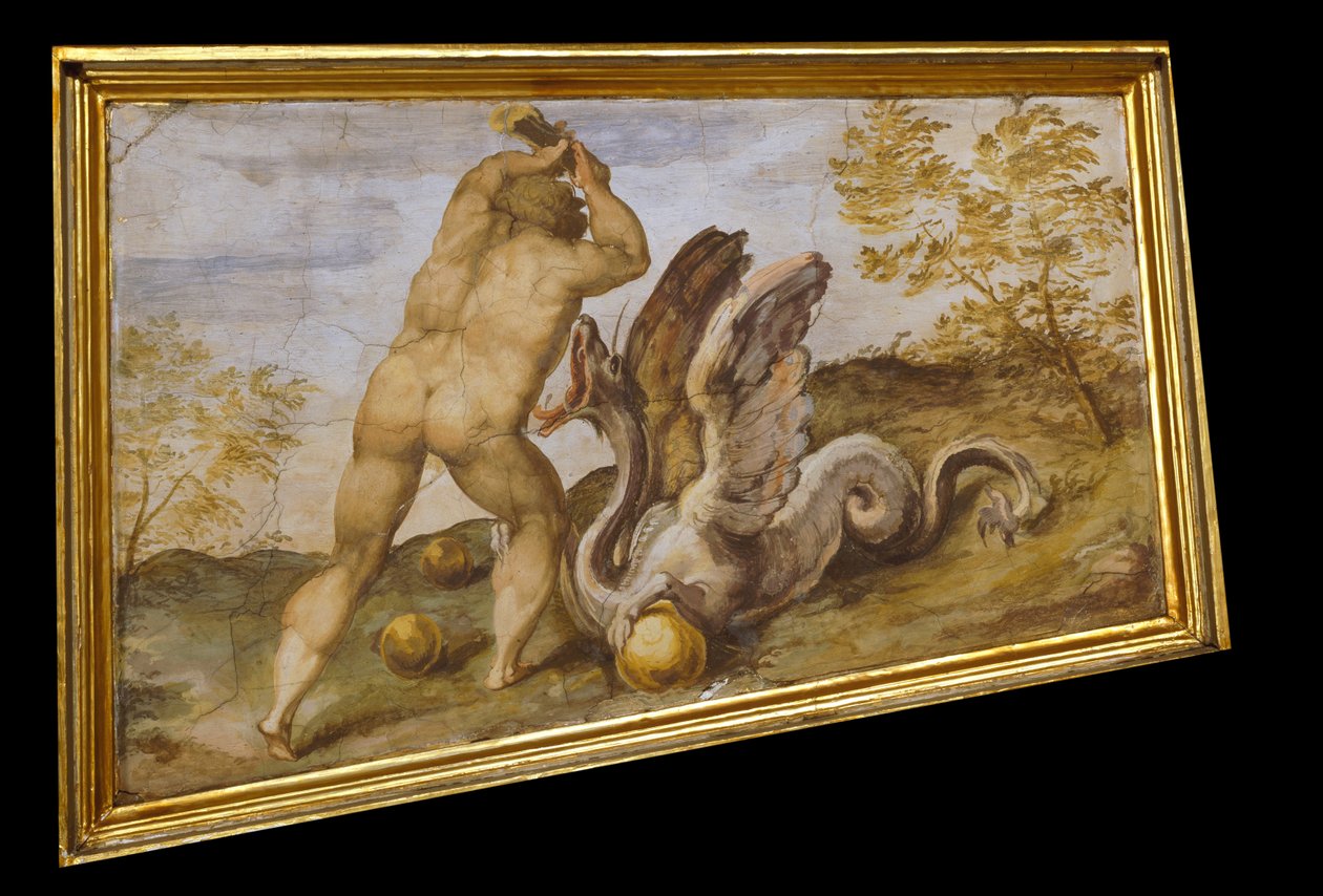 Hercules acélozza az almát a Hesperides -ből alkotó: Marco Marchetti from Faenza