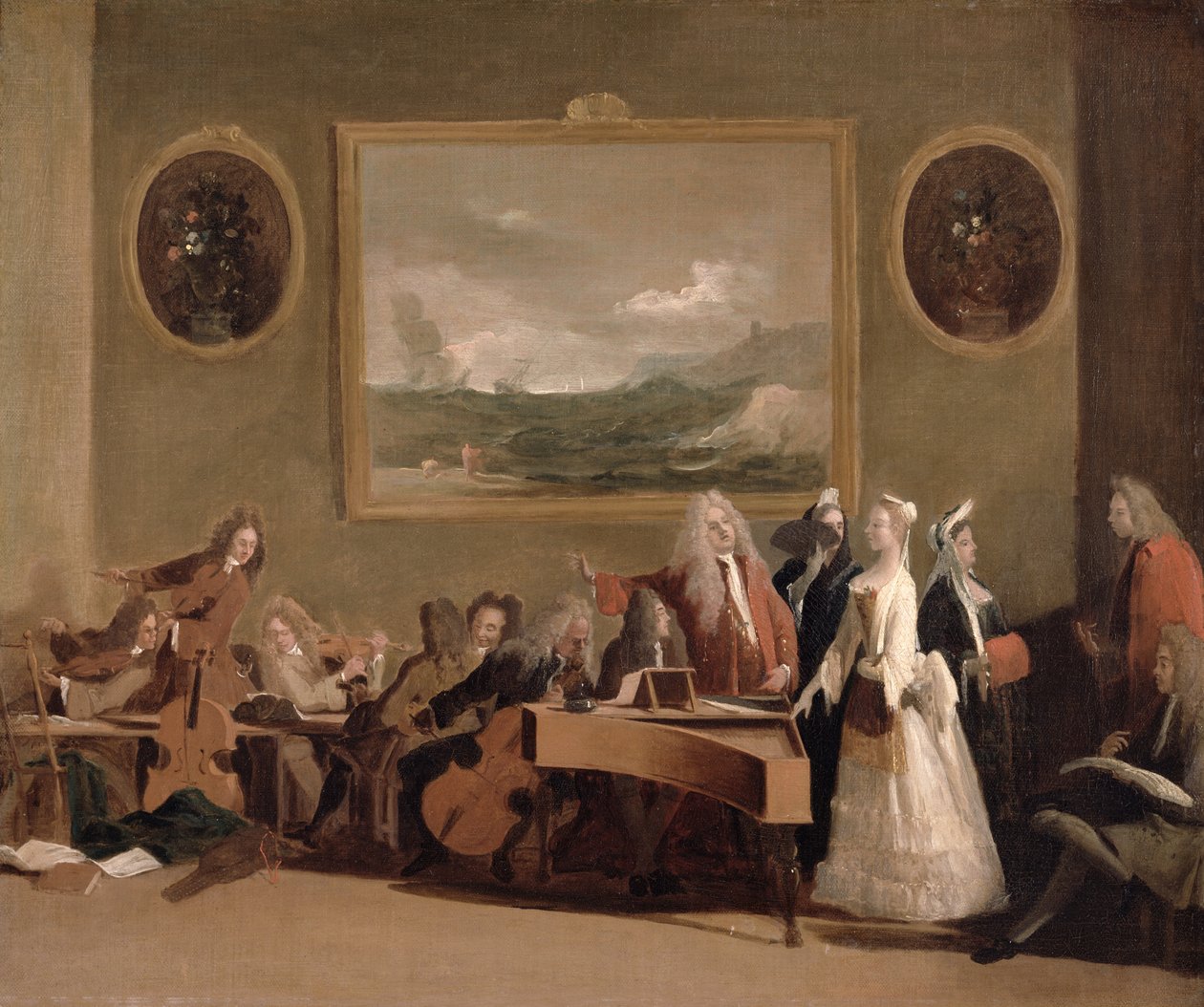 Opera próbája, 1709 körül alkotó: Marco Ricci