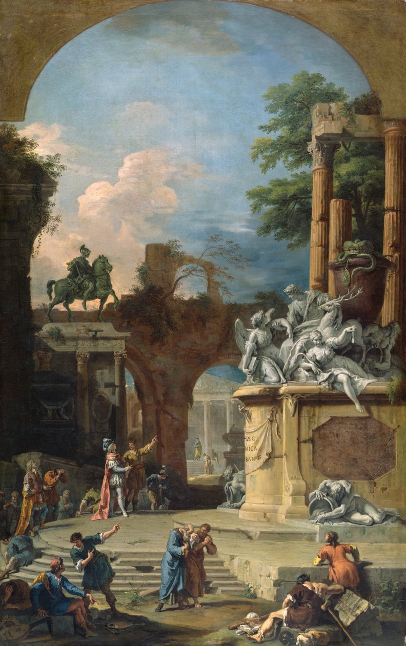 Devonshire 1. hercegének allegorikus sírja, 1725 körül alkotó: Sebastiano Ricci