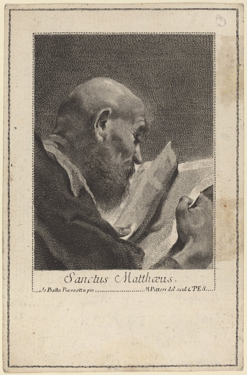Szent Máté alkotó: Marco Alvise Pitteri after Giovanni Battista Piazzetta