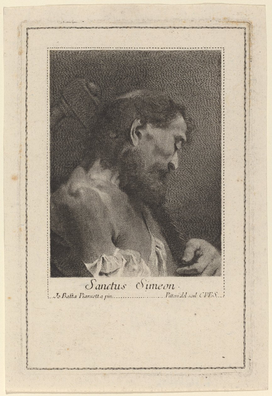 Szent Simeon alkotó: Marco Alvise Pitteri after Giovanni Battista Piazzetta