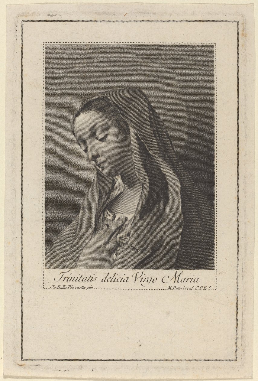 Az édes Szentháromság Szűz Mária alkotó: Marco Alvise Pitteri after Giovanni Battista Piazzetta