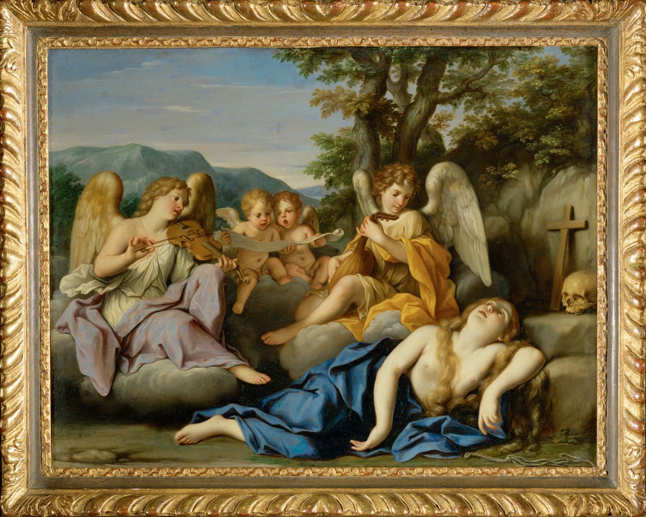 Szent Mária Magdolna extázisa (olaj, réz) alkotó: Marco Antonio Franceschini