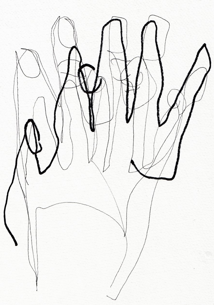 Psyco Hand, 2017 (toll és filctoll, papír) alkotó: Marco Campedelli