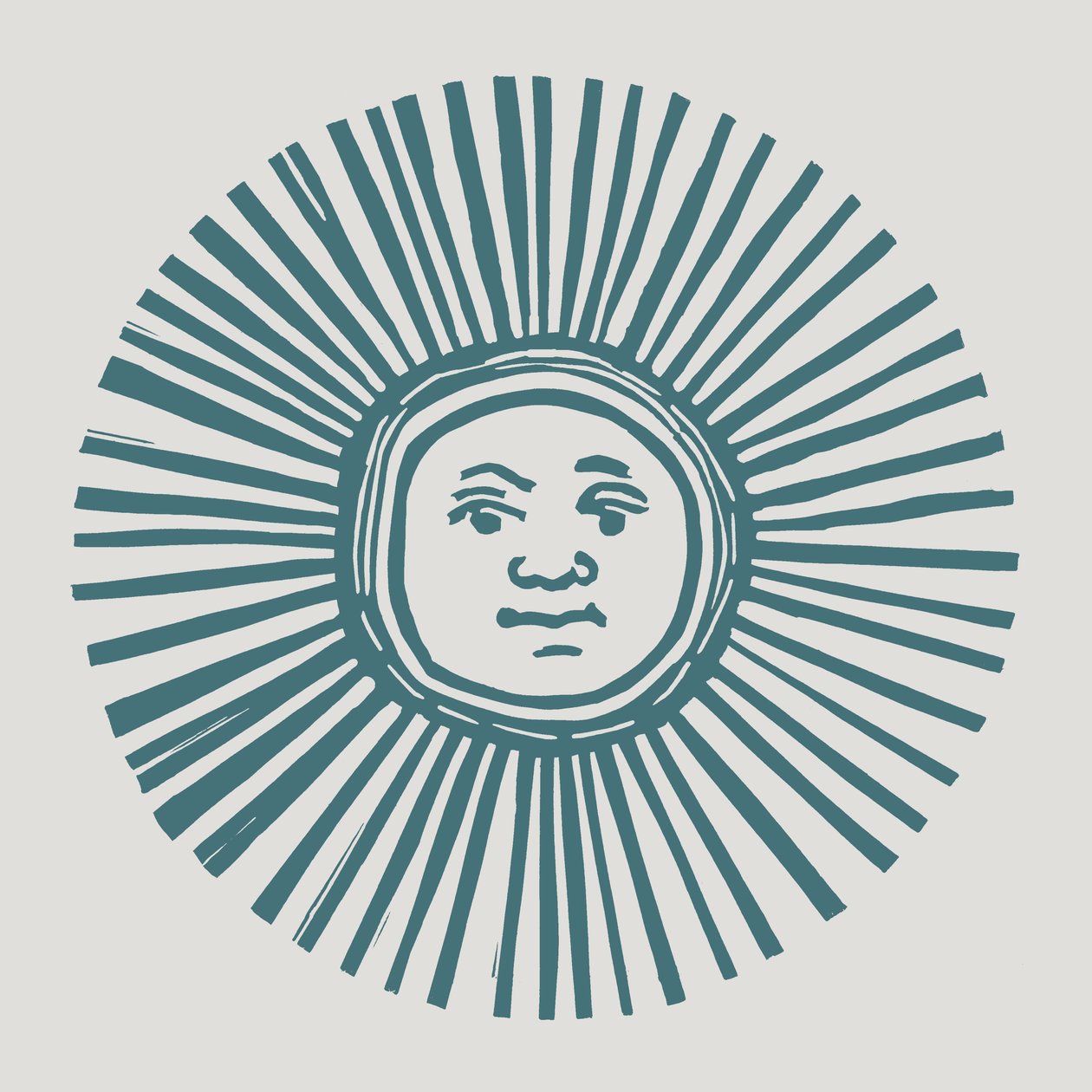 Sol Invictus, 2023 (linóleum, papír) alkotó: Marco Campedelli