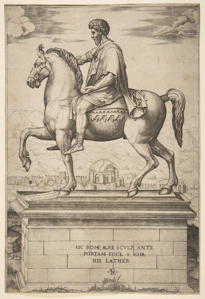 Marcus Aurelius lovas szobra, 1515-27. alkotó: Marco Dente