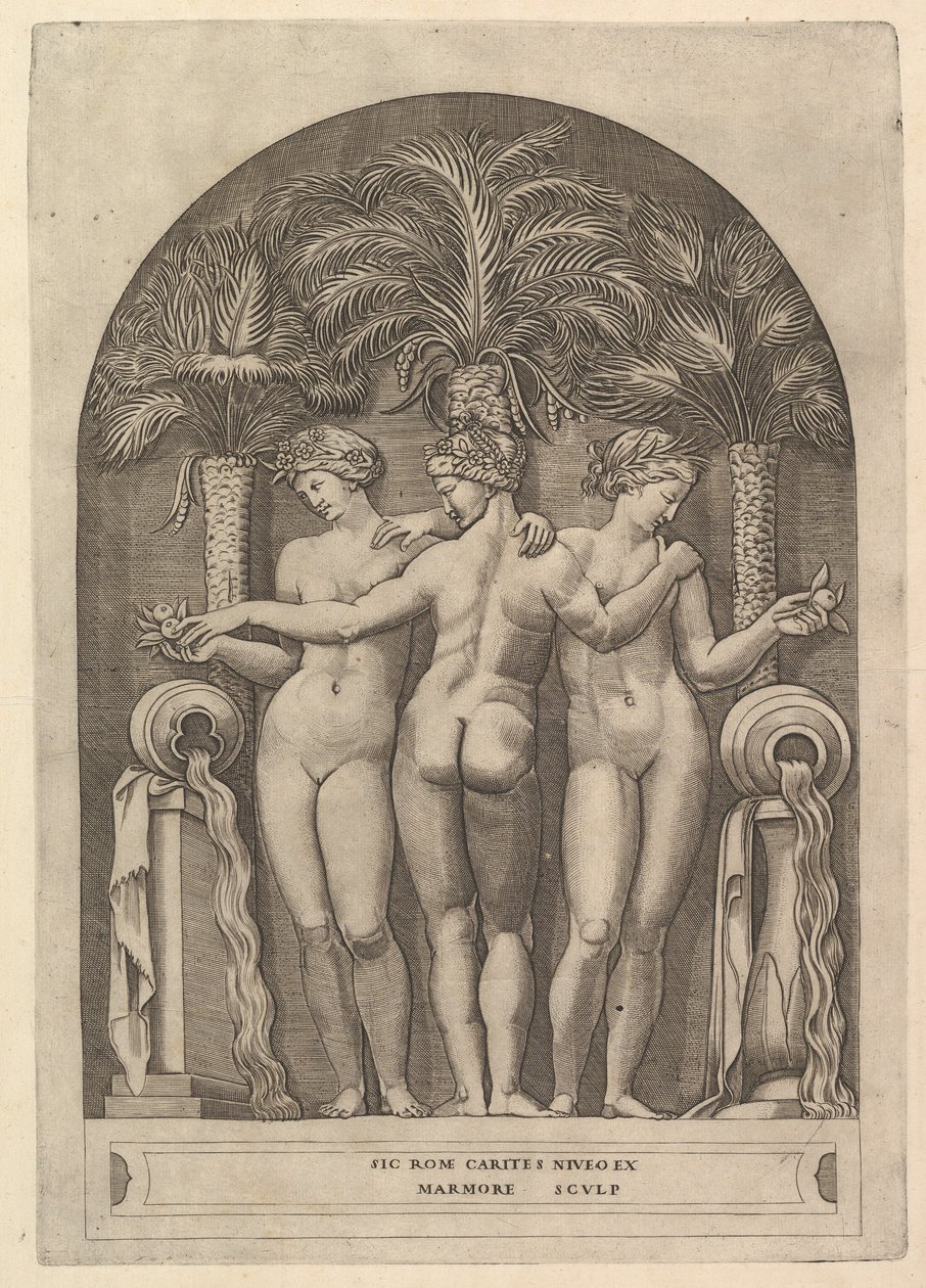 A római nagyszerűség tükre: A három grácia, kb. 1515-27. alkotó: Marco Dente
