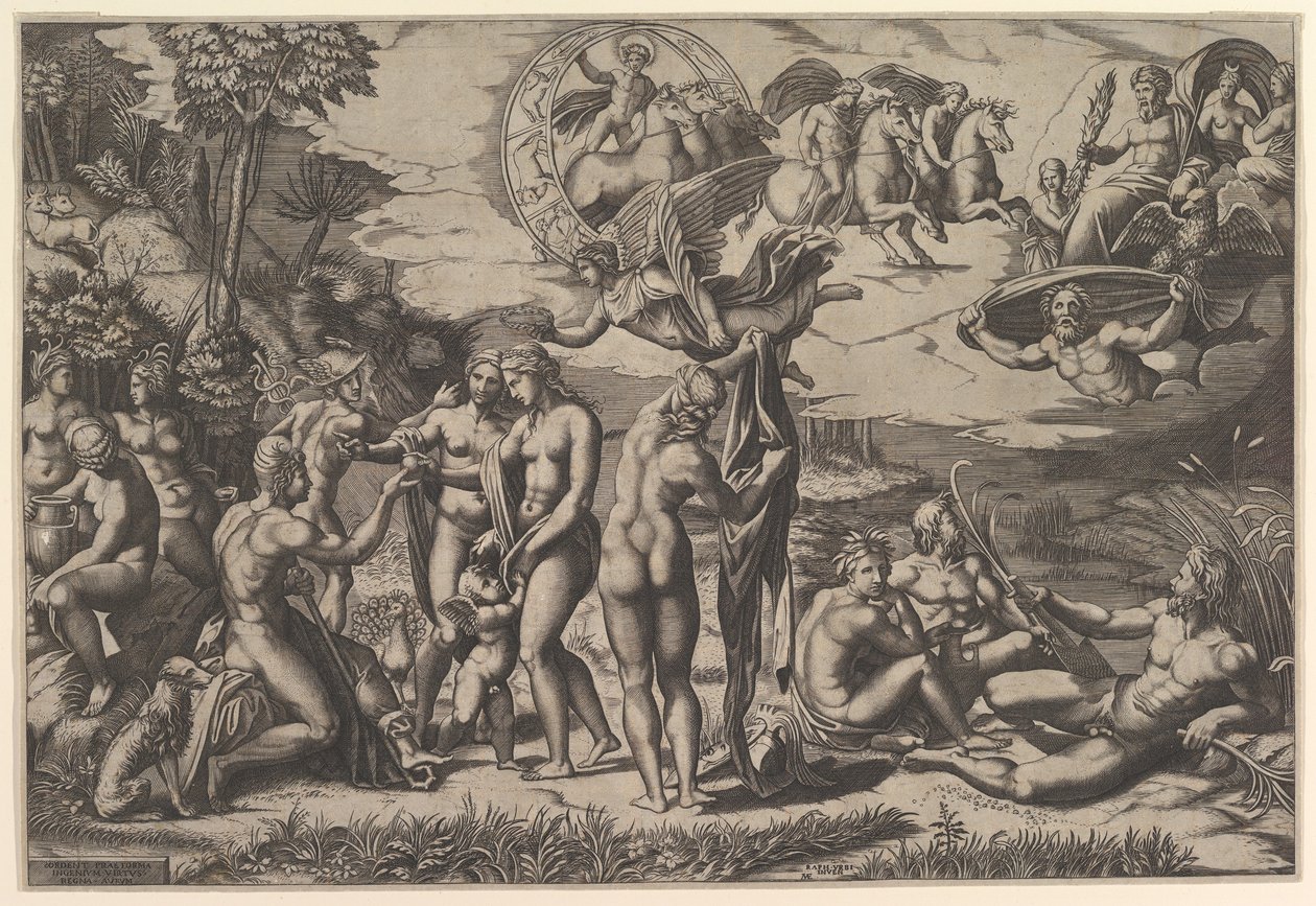A párizsi ítélet, 1515-27. alkotó: Marco Dente