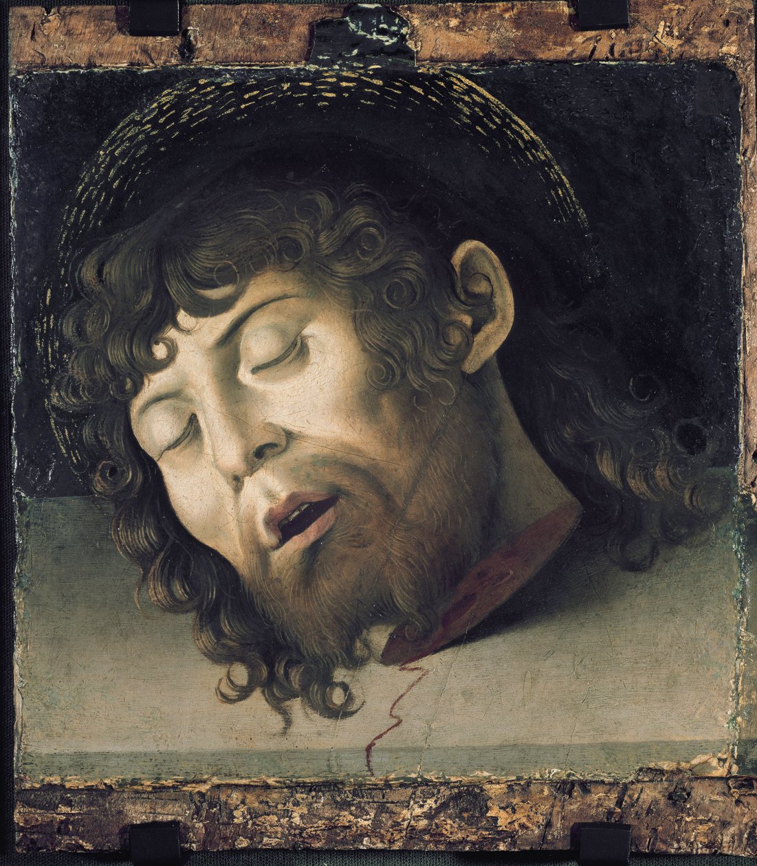 Lefejezték Keresztelő Szent Jánost (olaj, fa alkotó: Marco Palmezzano