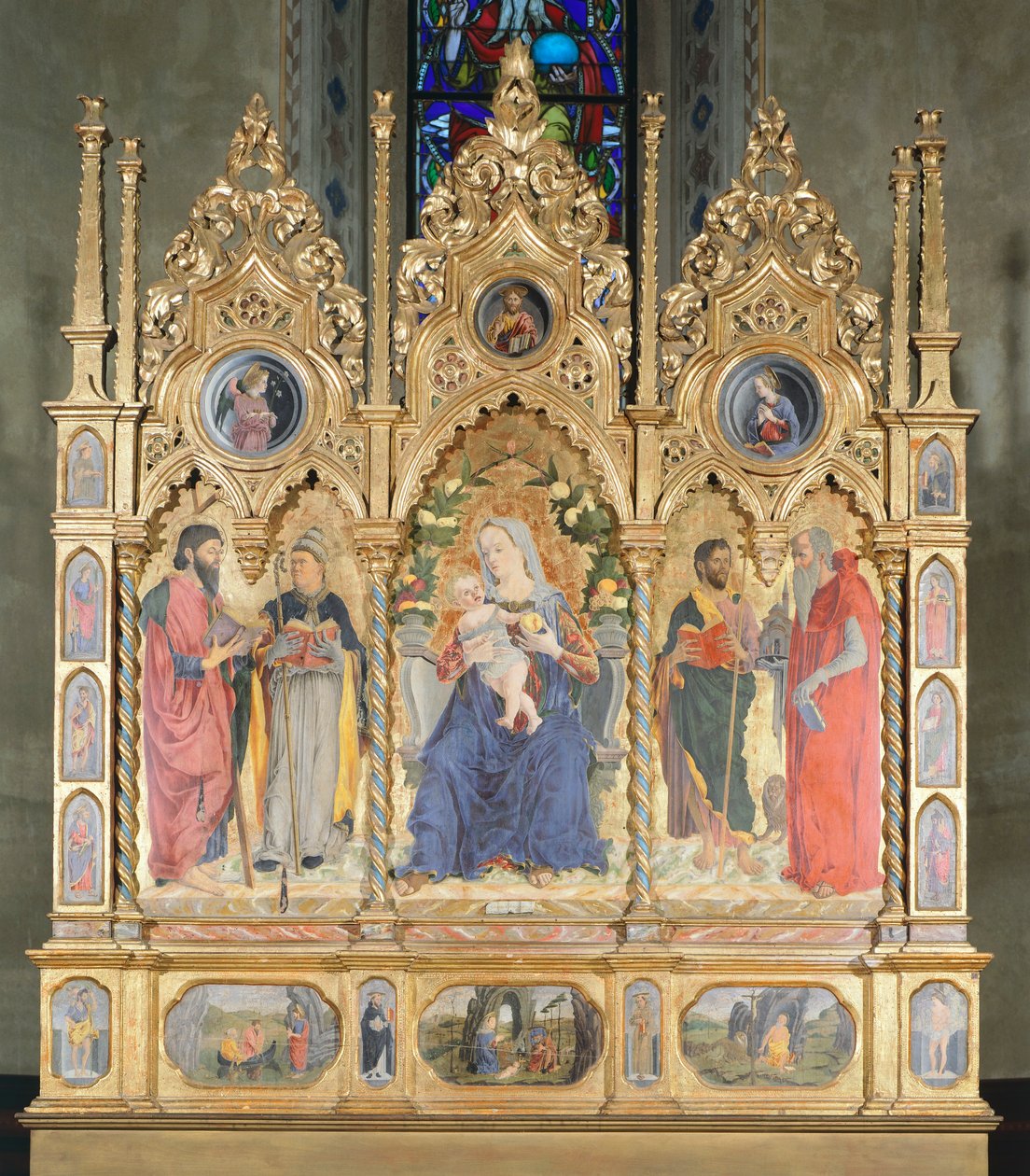 Oltárkép Madonna gyermekkel és szentekkel, Bologna (fotó) alkotó: Marco Zoppo