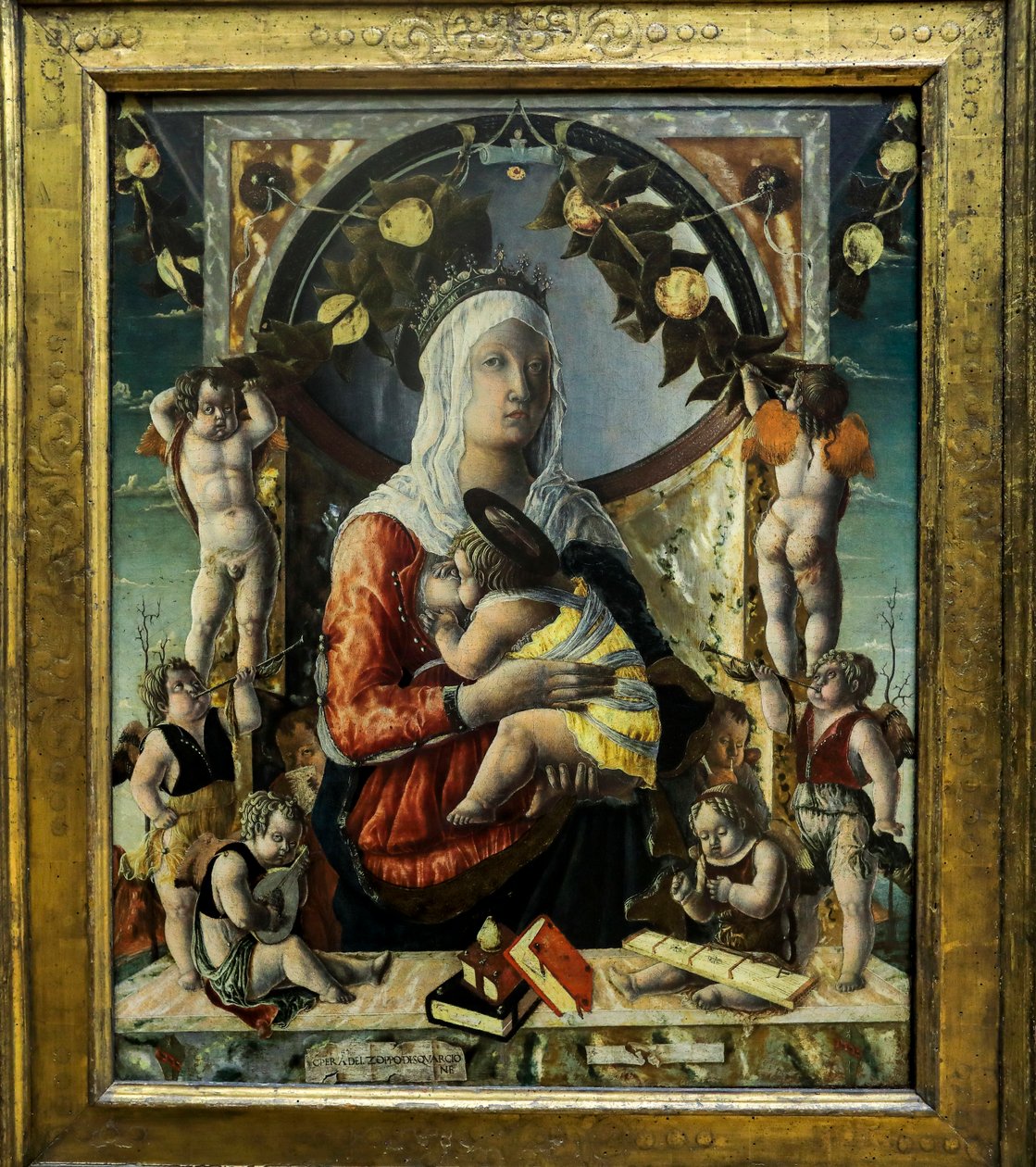 The virgin and child eight angels. 1455 (painting) alkotó: Marco di Antonio di (1433 1478) Ruggero