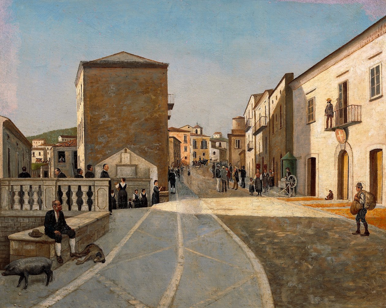 Casacalenda kilátása (olaj, vászon) alkotó: Marco di Gregorio