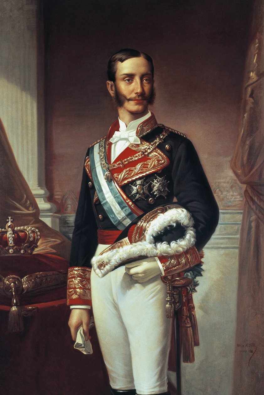 XII. Alfonz portréja (Madrid alkotó: Marcos Giraldez de Acosta
