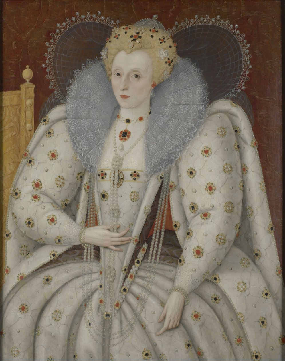 I. Erzsébet királynő portréja (1558-1603) alkotó: Marcus Garret Gheeraerts the Younger
