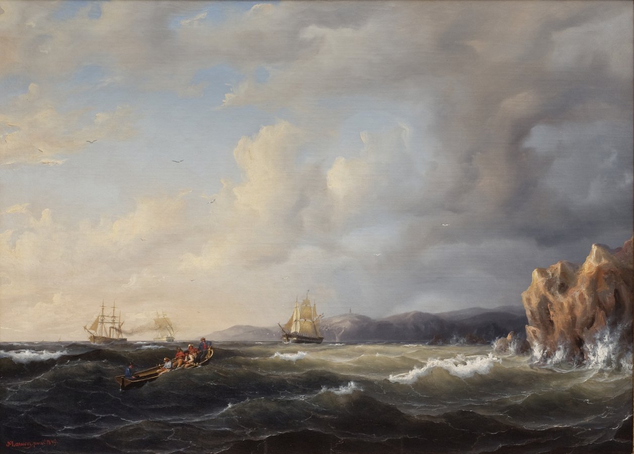 Kéregverés a szél felé Kullabergben, 1849 alkotó: Marcus Larson