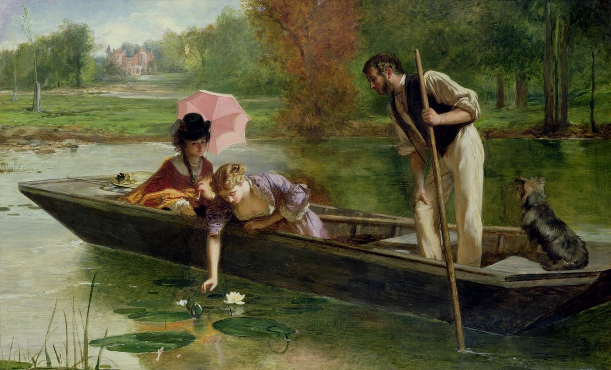 Kellemes hely a Temzén, 1863 alkotó: Marcus Stone