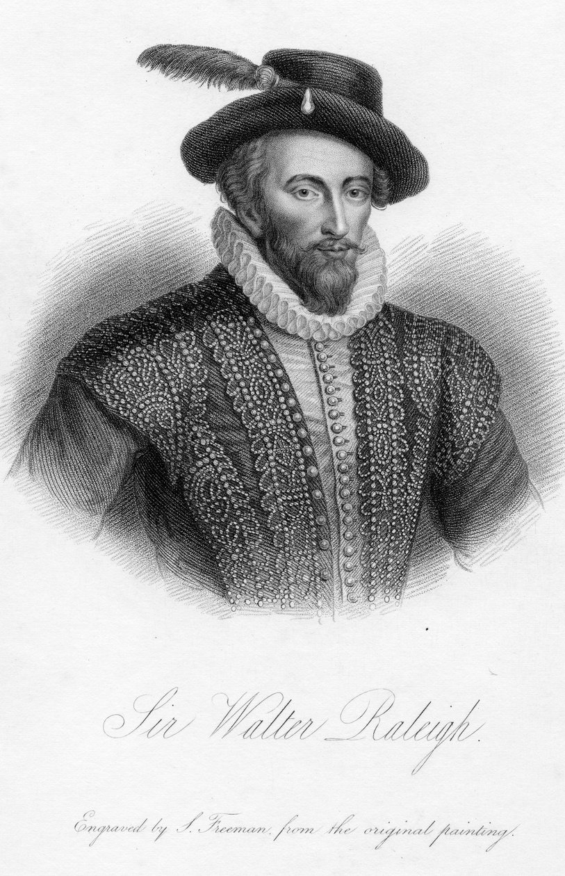 Sir Walter Raleigh, S. Freeman nyomat alkotó: Marcus Garret Gheeraerts the Younger