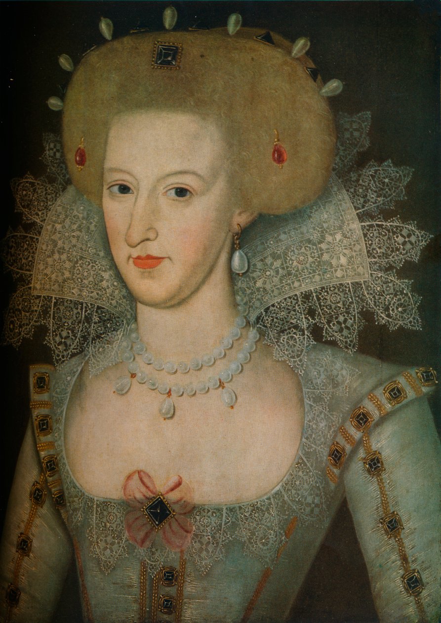 Dán Anna 1574-1619, I. Jakab király hitvese, XVII. alkotó: Marcus Garret Gheeraerts the Younger