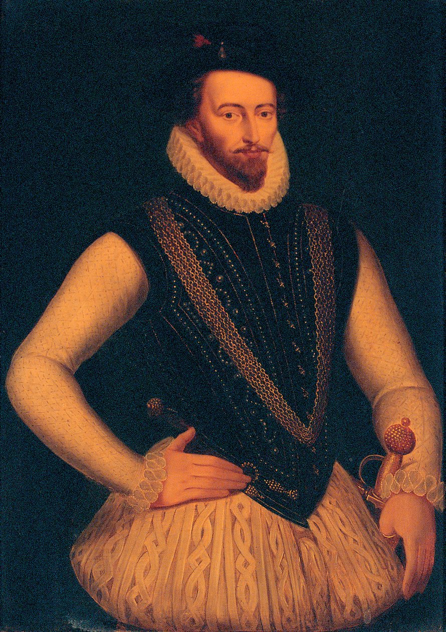Sir Walter Raleigh portréja, 1595 alkotó: Marcus Gheeraerts
