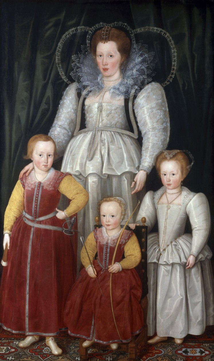 Anne, Lady Pope (1561-1625) portréja gyermekeivel alkotó: Marcus Gheeraerts the Younger