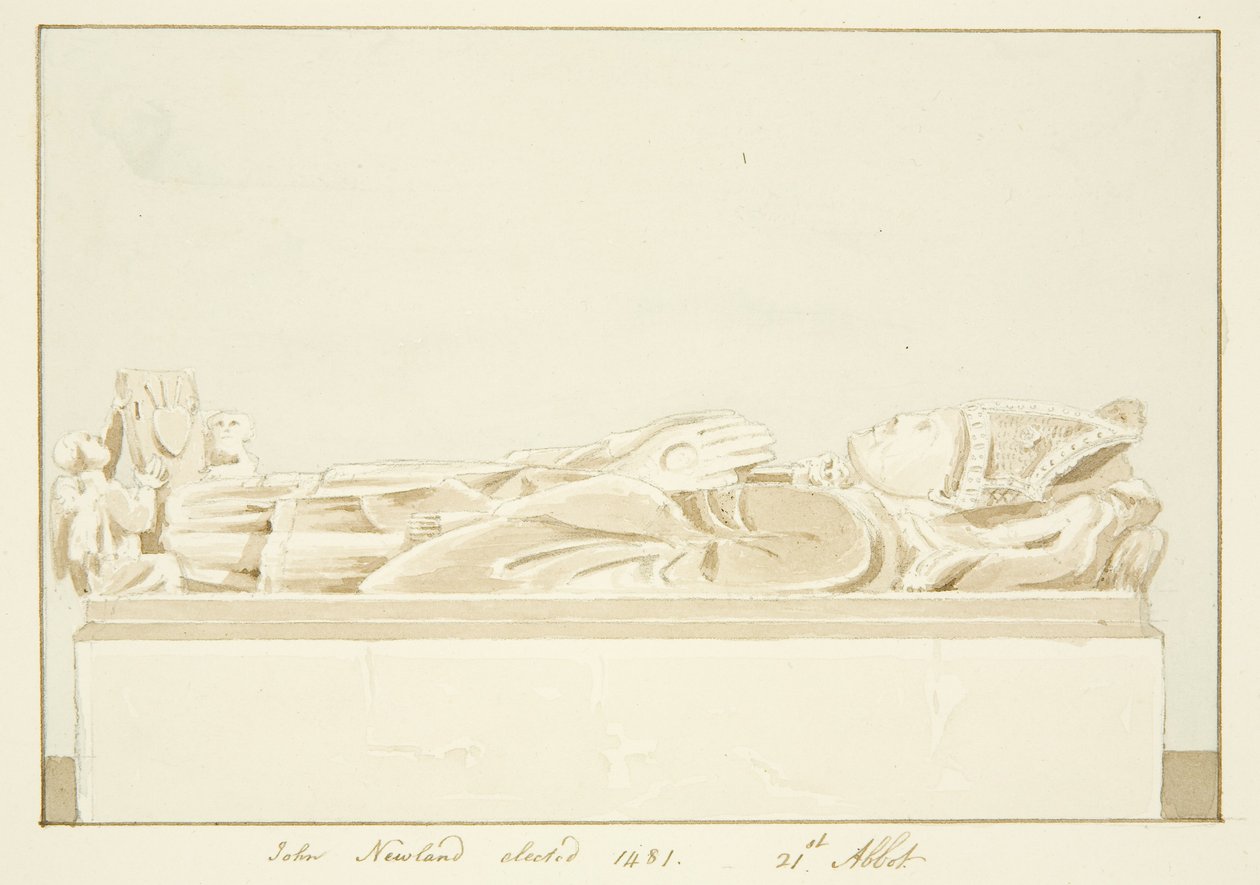 Newland apát képmása a bristoli katedrálisban (ceruza és akvarell papíron) alkotó: Marcus H. Homes