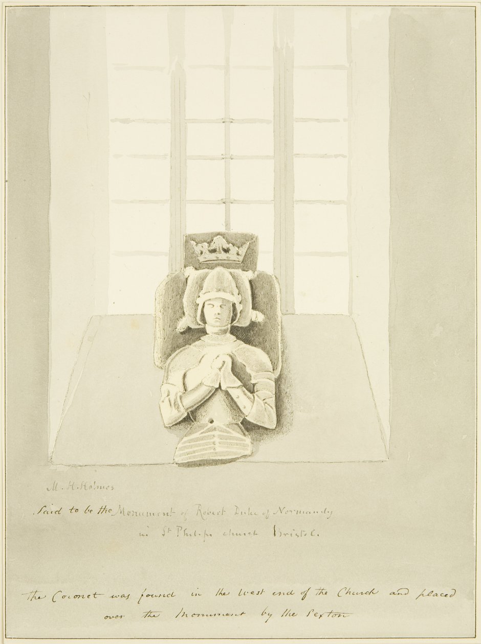 Róbert, Normandia hercegének képmása Szent Fülöpben (ceruza és akvarell papíron) alkotó: Marcus H. Homes