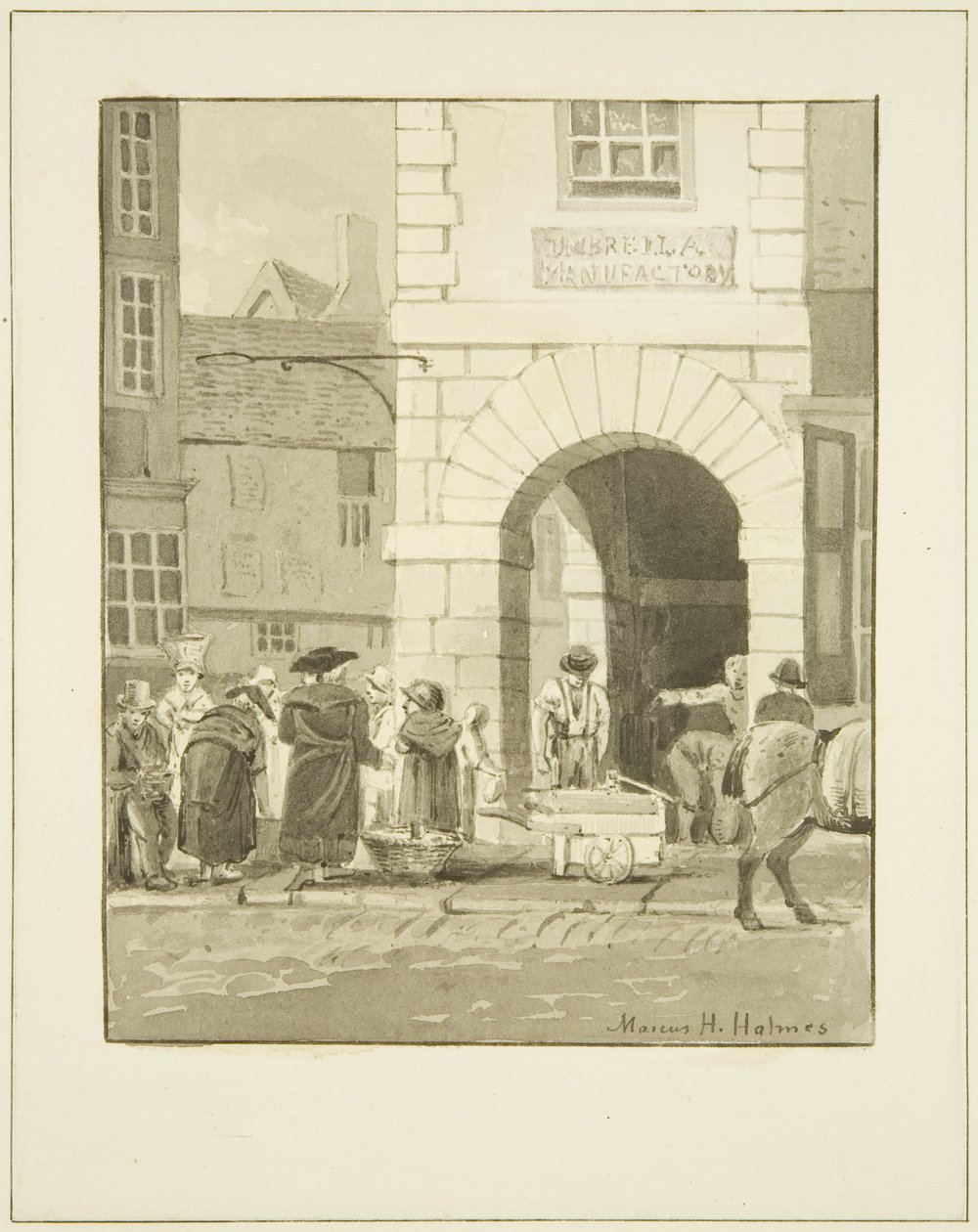Szent Péter-szivattyú (ceruza és akvarell papíron) alkotó: Marcus H. Homes