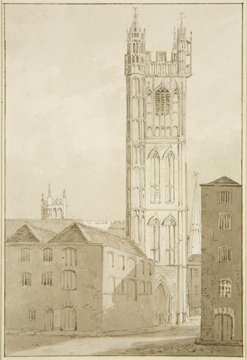 Szent István templom (ceruza és akvarell papíron) alkotó: Marcus H. Homes